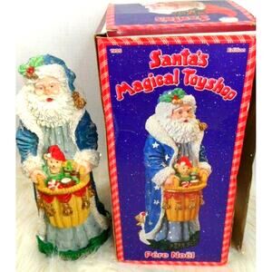 Vintage 1995 Kmart Christmas Santas Magical Toyshop Pere Noel France 15" Resin